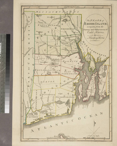 The State of Rhode Island compiled from the Surveys and Observations of Caleb Harris. By Harding Harris