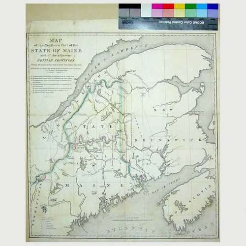 Map of the northern part of the State of Maine and of the adjacent British provinces : shewing the portion of that state to which Great Britain lays claim Reduced from the official map A with corrections from the latest surveys / by S.L. Dashiell