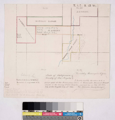 Plat of the Preemption Claim of Fernando Arnaud Huart