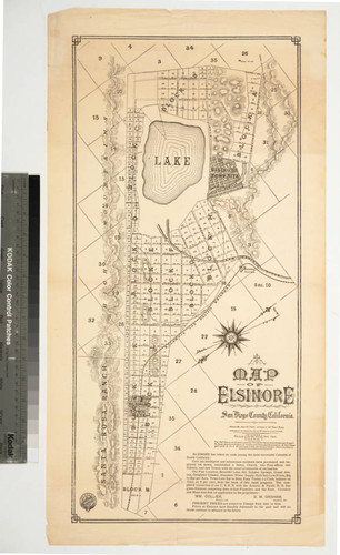 Map of Elsinore San Diego County, California