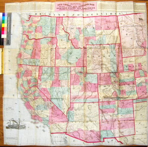 Watson's new county and railroad map of the western states and territories