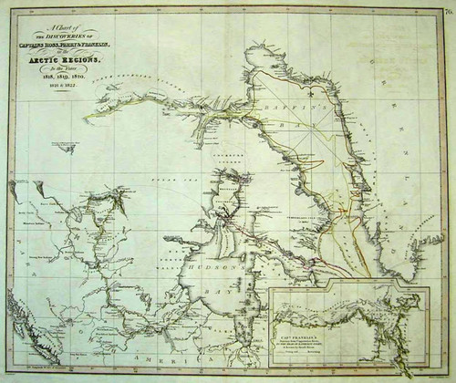 Chart of the Discoveries of Captains Ross, Parry and Franklin in the Arctic Regions in the years 1818, 1819, 1820, 1821, and 1822