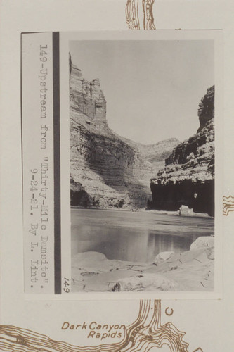 Up from near mouth of Cove Canyon. Lint photo numbered 149 in LaRue album 1