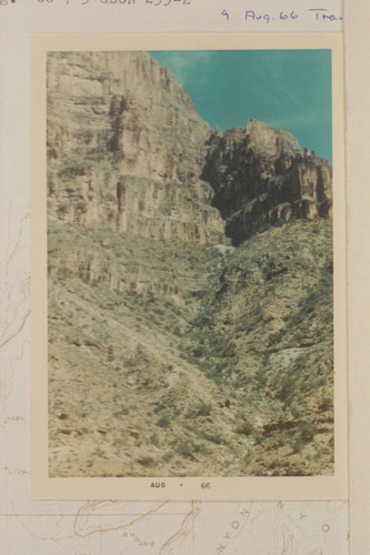 Ravine above the spring found by Ervin after his climb from the inner gorge in 1931