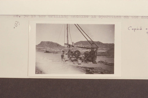 The Keystone Drilling Machine in operation on the shore
