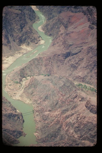 Downriver in Grand Canyon from Mile 87 to 89