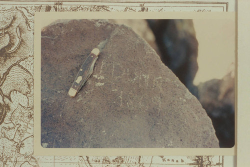 Dunn 1869. Inscription on Mt. Dellenbaugh