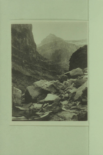 Near Kanab Creek. Identification by Emery Kolb. Copy of print from Ellsworth Kolb collection. The Kolb brothers and Lauzon camped about 3 miles above Kanab Creek 1911, Dec. 28, and moved next day to about 3 miles below Kanab Creek
