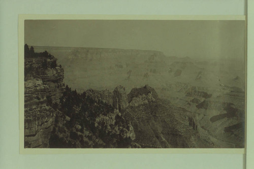 From South Rim near Hance Camp to North Rim showing the end of Cape Final at upper right. From George Bauwens collection