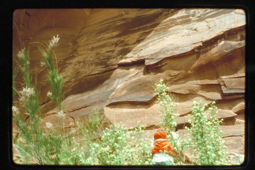 Robidoux inscription, Ekker grave, Embark to below San Rafael, 1975