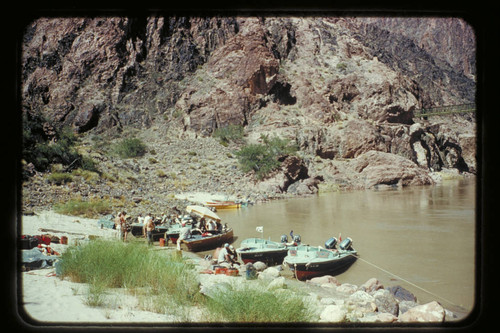 10 boats at Bright Angel Creek