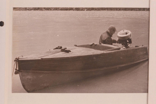 Bering Monroe and his motor-boat