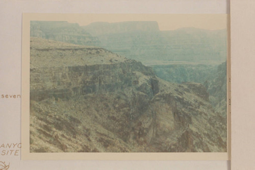 The break in the Tapeats providing escape from the inner gorge at 234 Mile Rapid and probable route used by Ervin in 1931