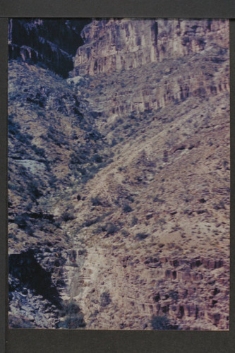 Spring found by Ervin in 1931 after climb from inner gorge as it flows over the Tapeats formation