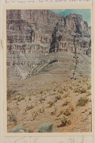 Ervin route up Redwall; 234 Mile Canyon