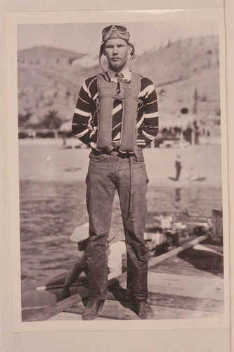 Jimmy Jordan as outboard pilot of 