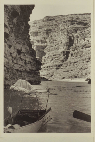 The 10-ft. spruce folding boat on the San Juan River