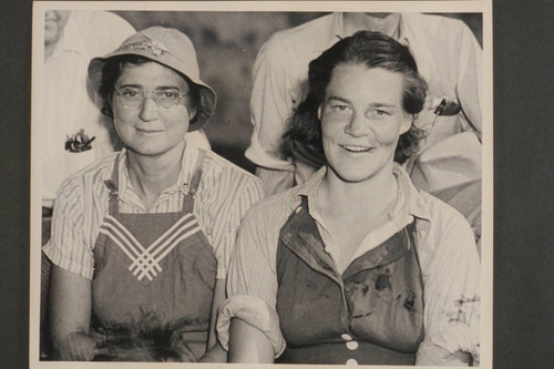 Elzada Clover and Lois Jotter taken at Pierce Ferry when they arrived with the first Nevills expedition Calisphere