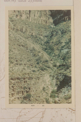 The spring at the Tapeats formation which was found by Ervin in 1931 when he climbed from the inner gorge