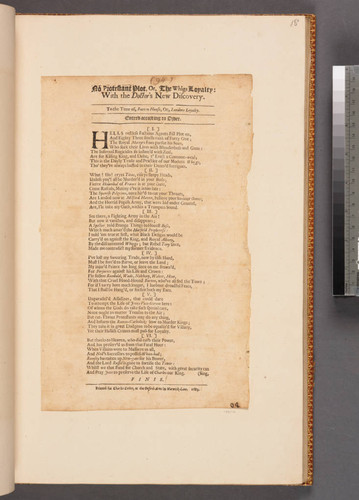 No Protestant plot, or, The Whigs loyalty: with the Doctor's new discovery. To the tune of, Burton house, or, Londons loyalty. Entred according to order