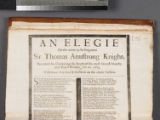 An elegie on the never to be forgotten Sir Thomas Armstrong Knight executed for conspiring the death of His most sacred Majesty, and royal brother, June 20. 1684. With some satyrical reflections on the whole faction