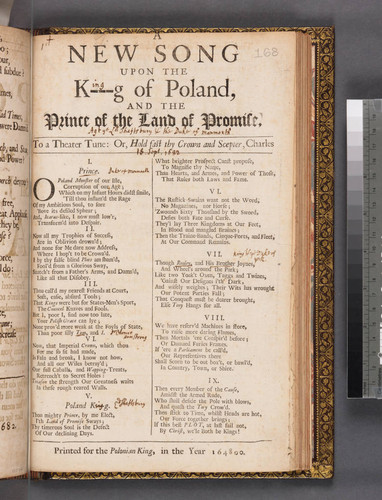 A new song upon the K---g of Poland, and the Prince of the Land of Promise, to a theater tune: Or, Hold fast thy crown and scepter, Charles