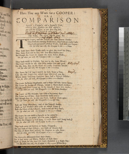 Have you any work for a cooper? Or, A comparison betwixt a cooper's, and a joyner's trade, wherein their qualities are both display'd: but still the cooper, as you here may find, the joyner does excell in ev'ry kind. The tune, The fryar and the nun, &c