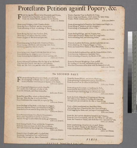 The Protestants petition against popery, &c