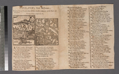 England's new bell-man ringing into all people's ears God's dreadful judgment on this land and kingdom. Tune of, O man in desperation, &c