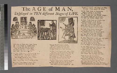 The age of man, displayed in ten different stages of life