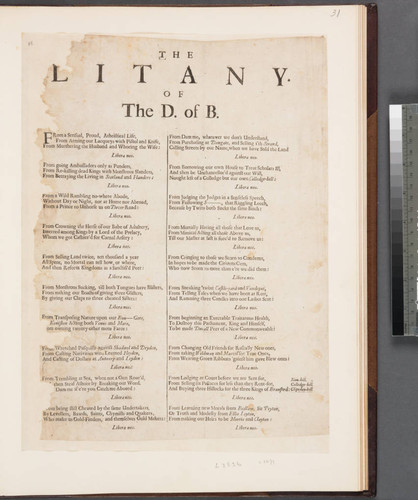 The litany· Of the D. of B