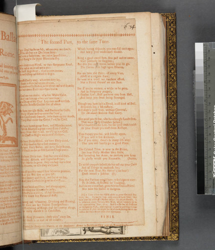 Room for a ballad, or, A ballad for Rome. Being a continuation of The Catholick ballad inviting to popery upon the best grounds and reasons, that could ever yet be produced. To an excellent tune, called, The powder plot