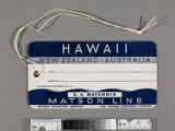 Hawaii - New Zealand - Australia baggage label