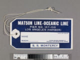 Matson Line - Oceanic Line bag tag