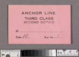 Anchor Line : Third Class, Second Sitting