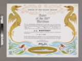 Commemorative certificate