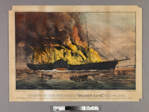 Burning of the Steamship "Golden Gate," July 27, 1862