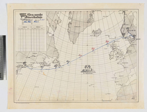 Den norske Amerikalinje : M/S "Bergensfjord", reise nr. 4 øst fra New York til Oslo
