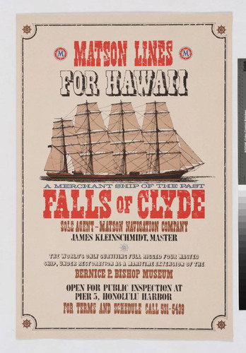 Falls of Clyde : a merchant ship of the past