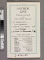 Anchor Line track chart of the Atlantic Ocean : T.S.S. Caledonia leaving Glasgow at 11:30 on 26 August 1938, arriving Boston at 3:30 pm on 3 September 1938