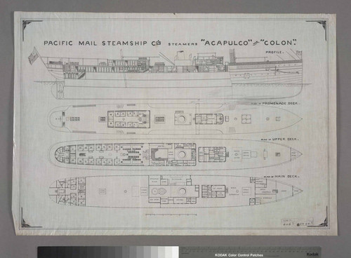 Pacific Mail Steamship Co.'s Steamers "Acapulco" and "Colon"