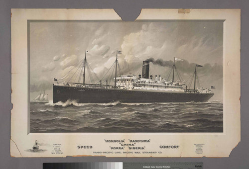 Mongolia Manchuria China Korea Siberia : Speed Comfort Trans-Pacific Line, Pacific Mail Steamship Co