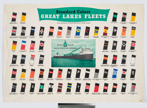 Standard colors Great Lakes fleets : chart prepared by the Sherwin-Williams Co., Marine Division