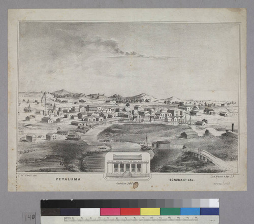 Petaluma Sonoma Cy., Cal. October 1855