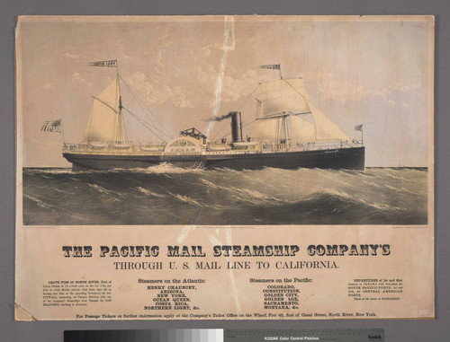 Pacific Mail Steam Ship Company's through U.S. Mail Line to California