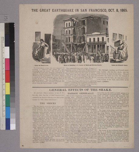 Great Earthquake in San Francisco, October 8th, 1865. [No. 1]