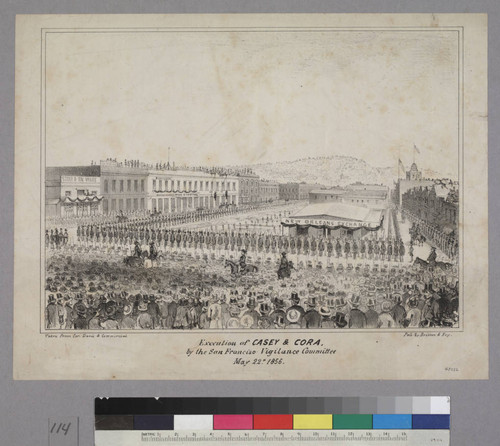 Execution of Casey & Cora, by the San Francisco Vigilance Committee May 22nd 1856
