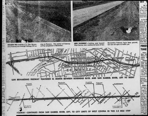 I-10 freeway plans through El Monte