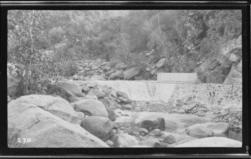 The Middle Fork dam at Kaweah #3 Hydro Plant