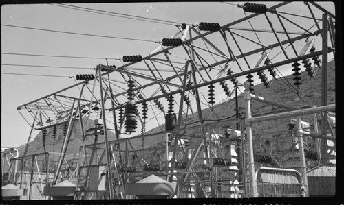 Take-away circuits on roof of Kern River No. 3 Powerhouse